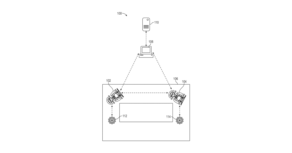 Patent drawing for Enhanced amusement vehicles and a method for simulating power-ups in-game virtual vehicle enhancements and virtual weaponry for improved race experience