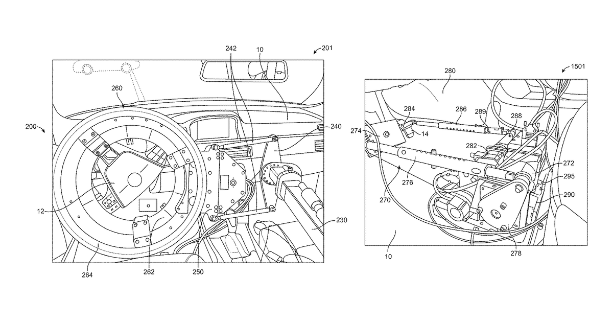 Patent drawing for Automated robotic test system for automated driving systems