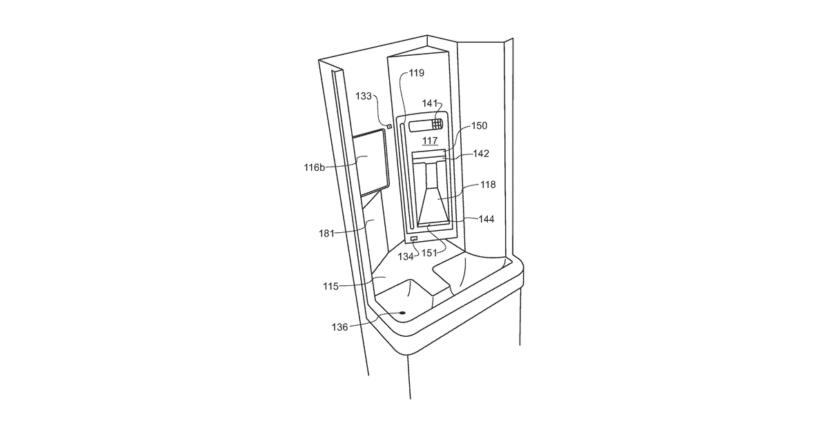 Patent drawing for Water vending apparatus