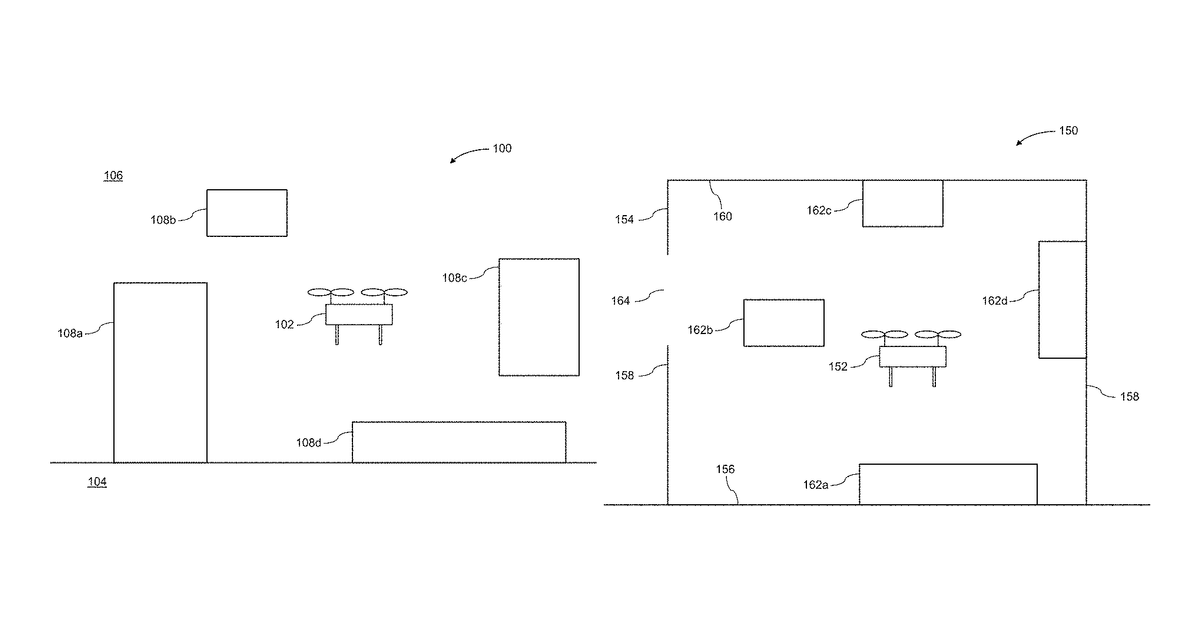 Patent drawing for Context-based flight mode selection