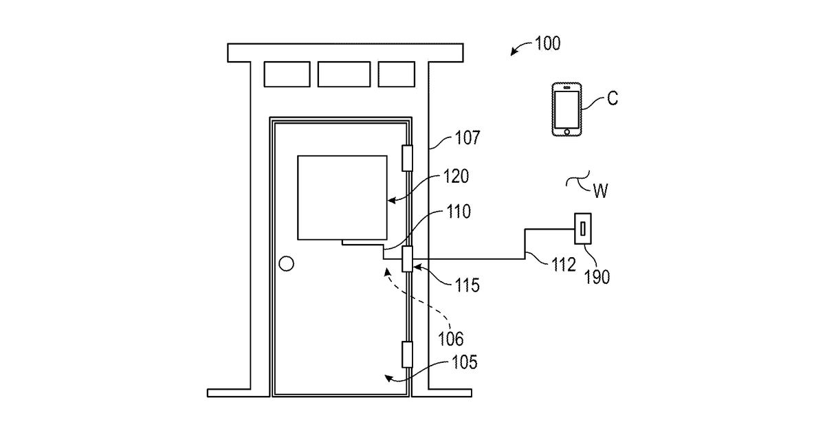 Patent drawing for Locking system using wireless bridge