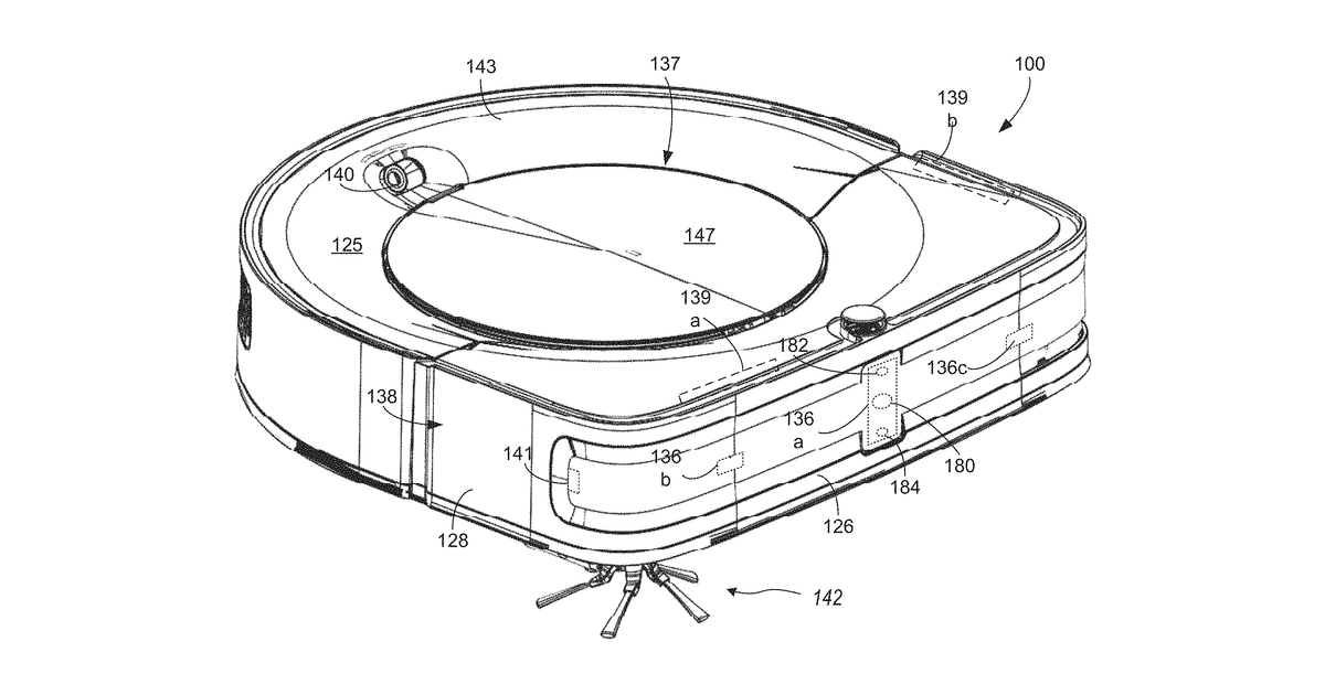 Patent drawing for Mobile cleaning robot hardware recommendations