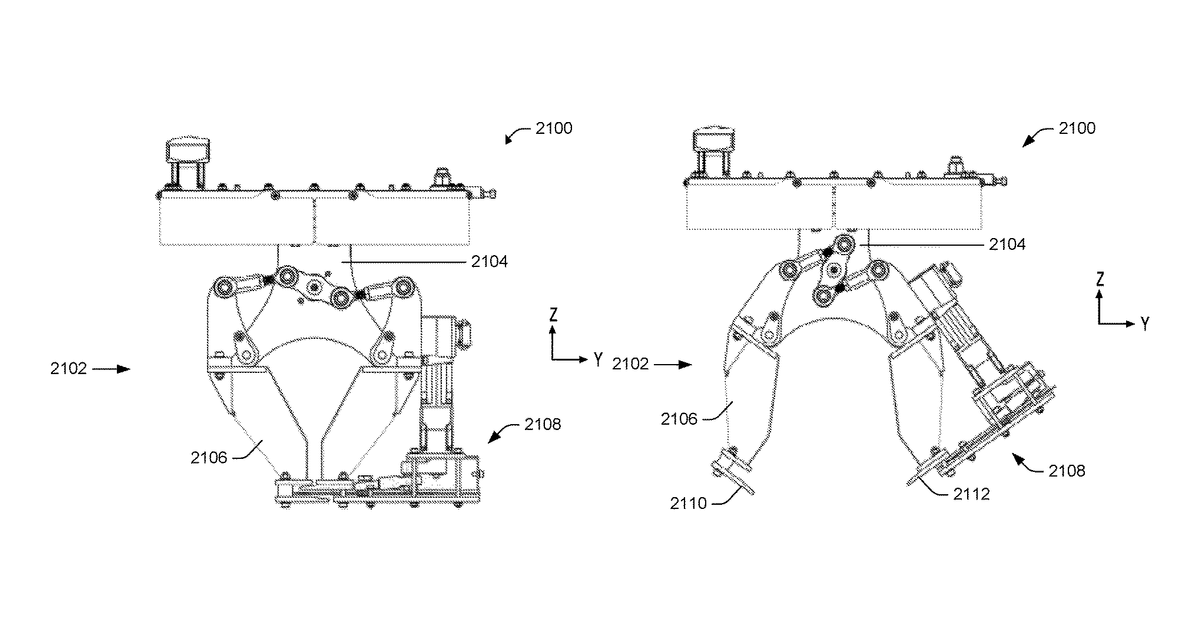 Patent drawing for End-effector with rotary actuator for harvesting crops