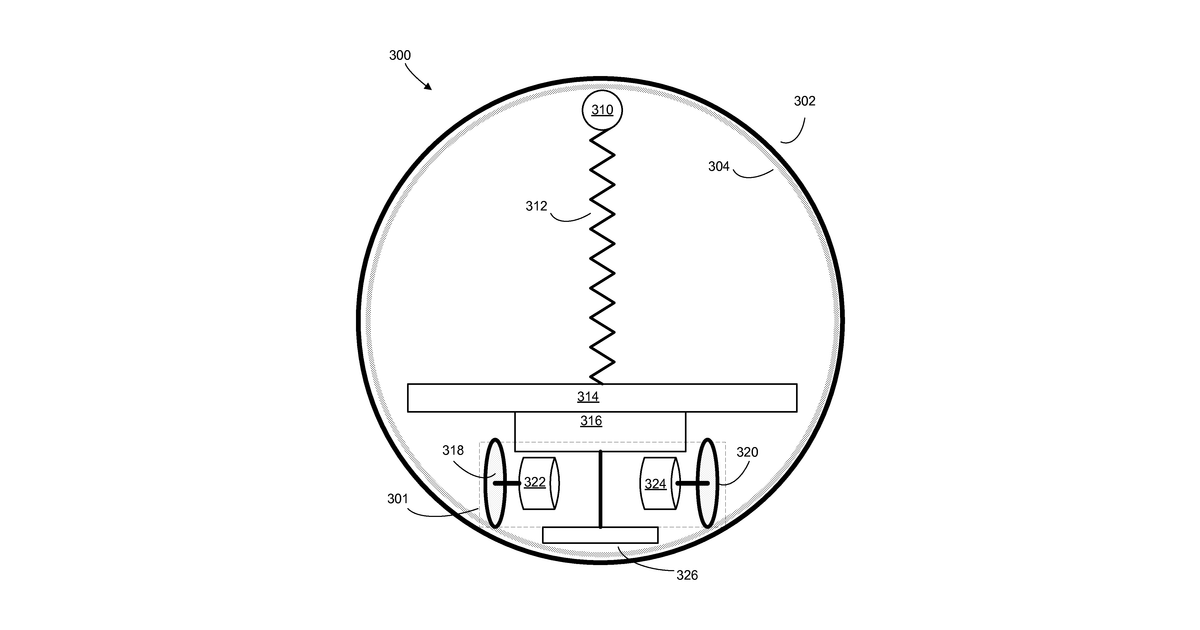 Patent drawing for Self-propelled device with actively engaged drive system