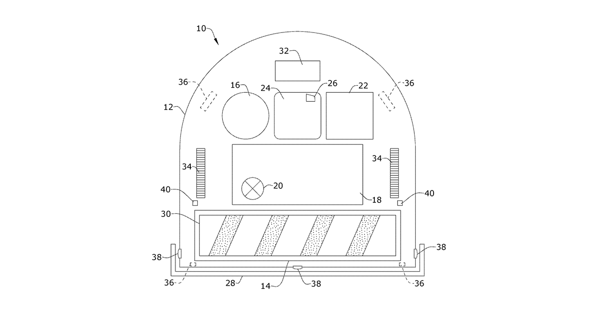 Patent drawing for Autonomous floor cleaner