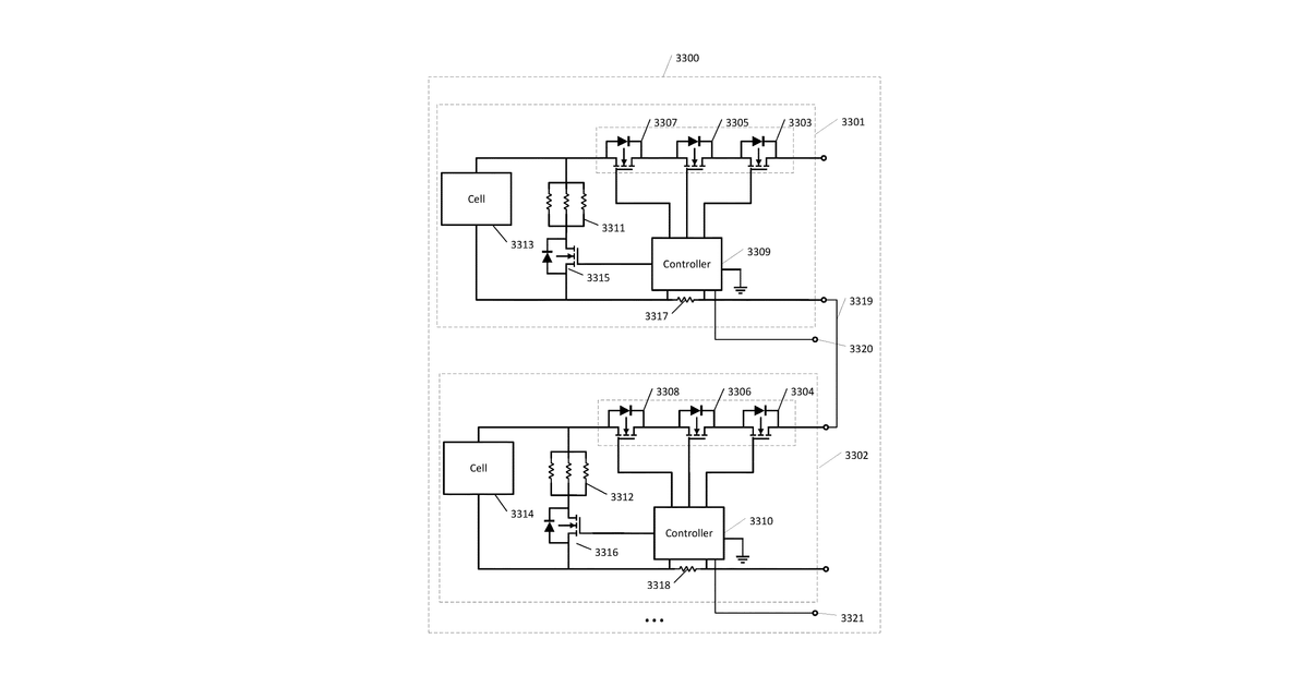 Patent drawing for Battery pack charge cell balancing