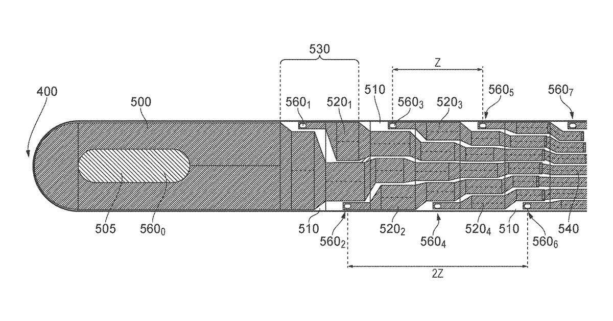 Patent drawing for Probe response signals