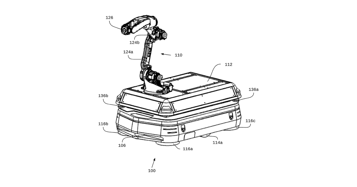 Patent drawing for Control processing for mobile robotic devices