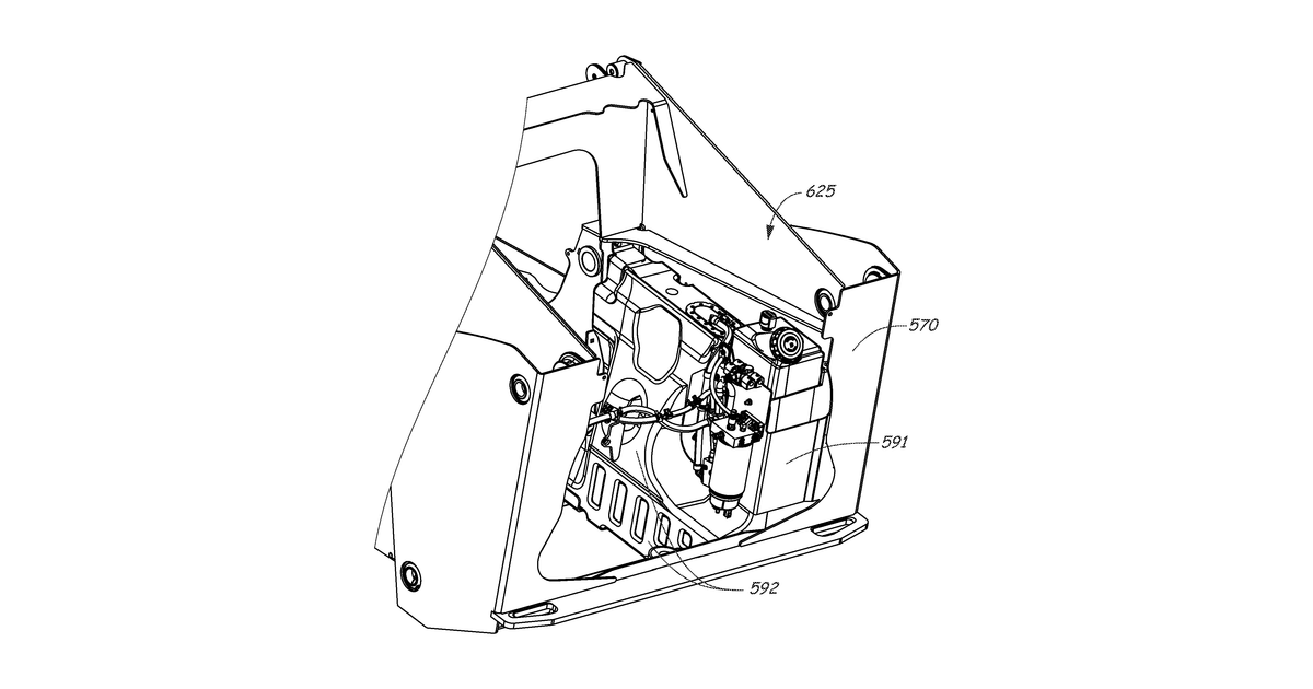 Patent drawing for Loader frame