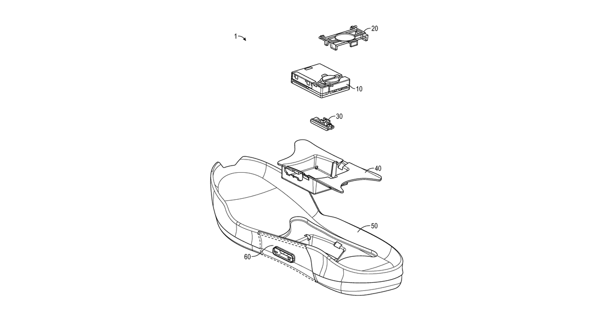 Patent drawing for Drive mechanism for automated footwear platform