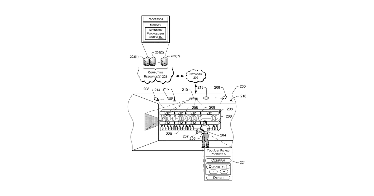 Patent drawing for Item identification among a variant of items