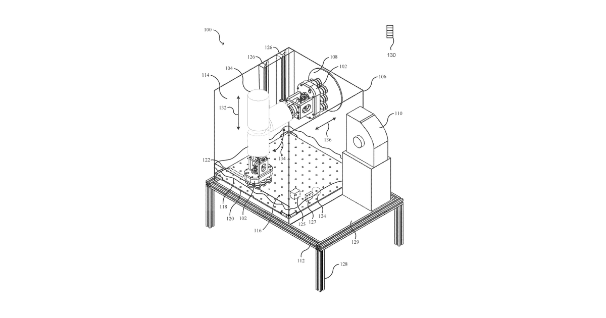 Patent drawing for Cleaning station for robotic end effectors