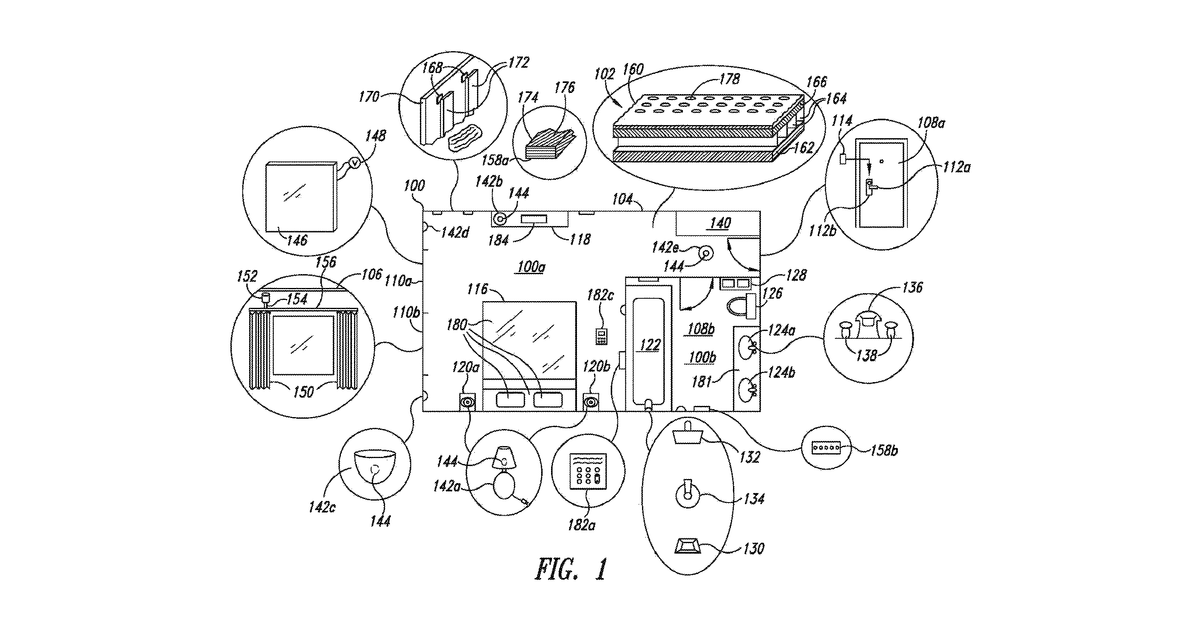 Patent drawing for Systems, methods and articles for enhancing wellness associated with habitable environments