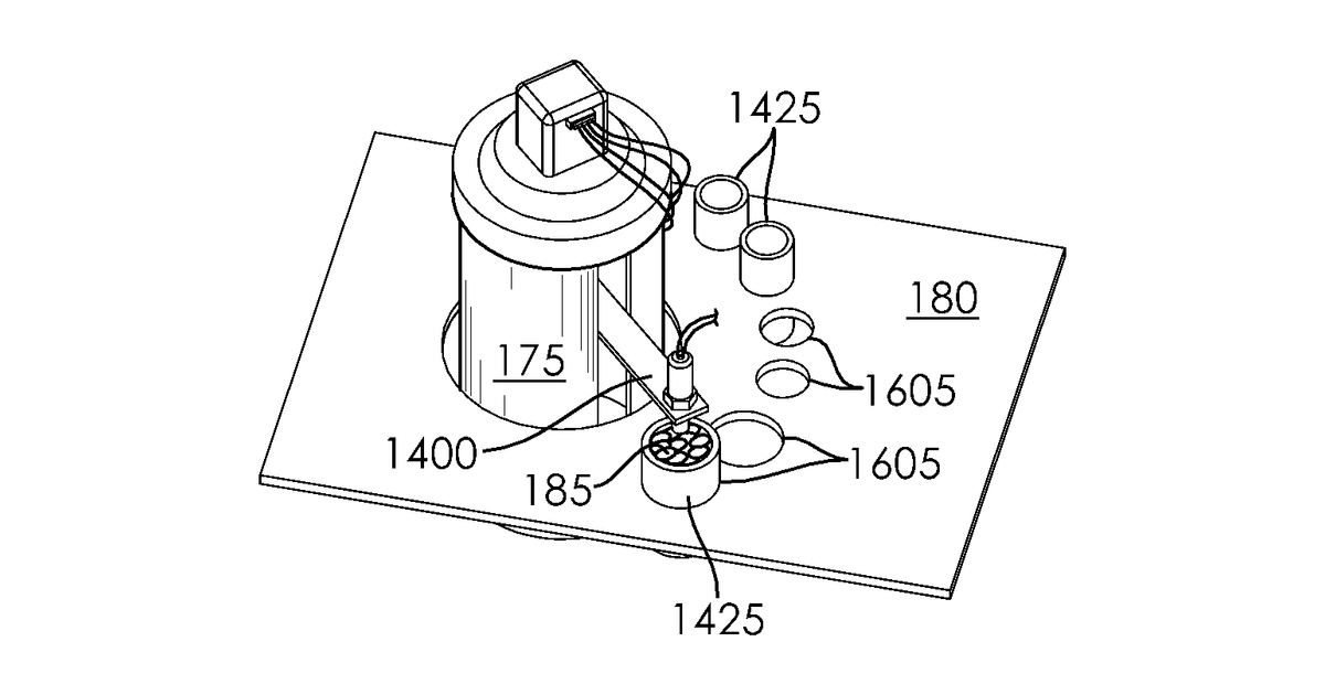 Patent drawing for Connected pill dispenser