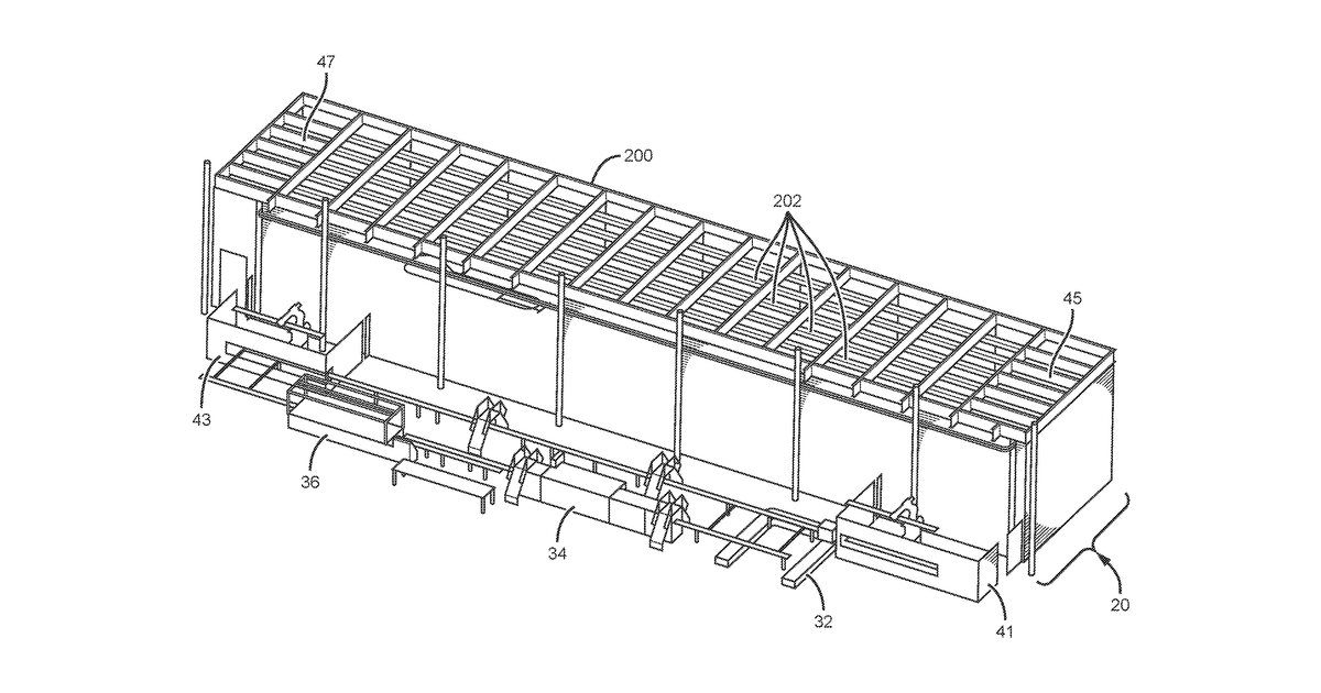 Patent drawing for Vertical grow tower conveyance system for controlled environment agriculture
