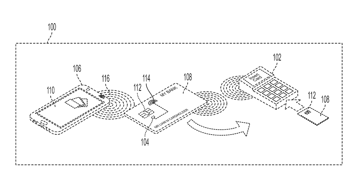 Patent drawing for Biometric reader in card