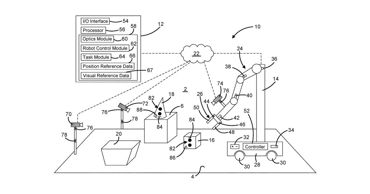 Patent drawing for Systems, methods and associated components for robotic manipulation of physical objects