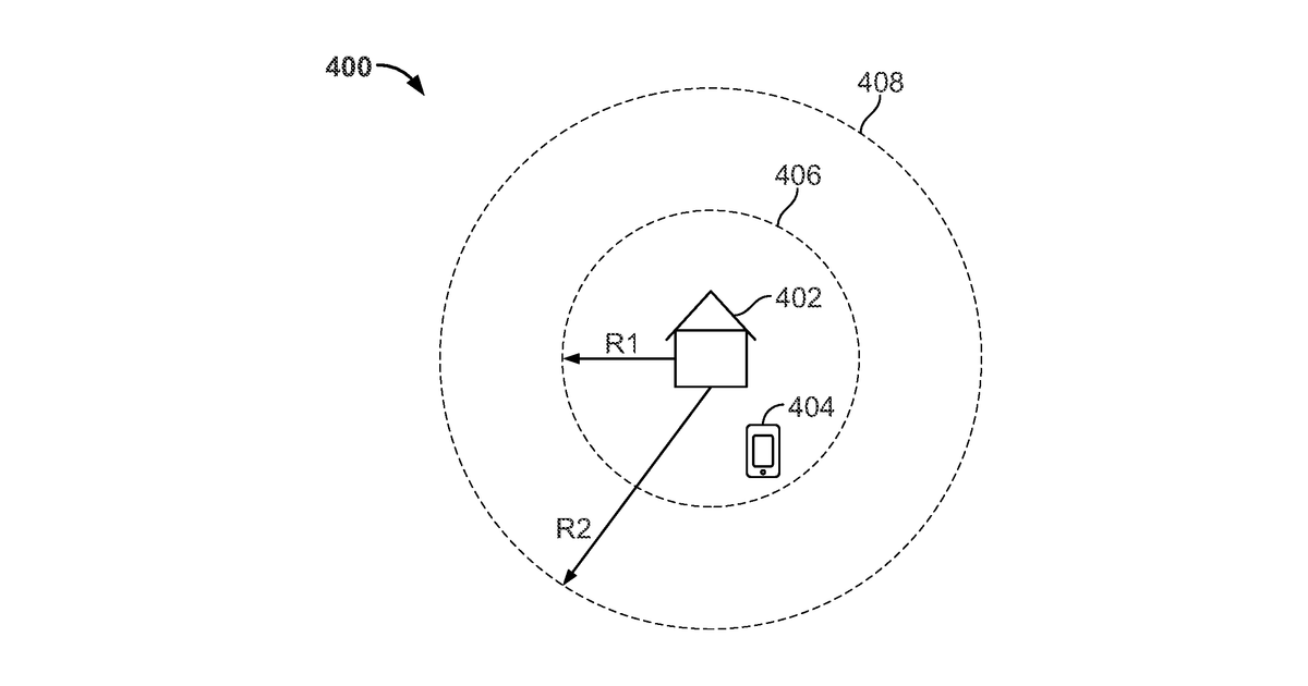 Patent drawing for Location-based device automation