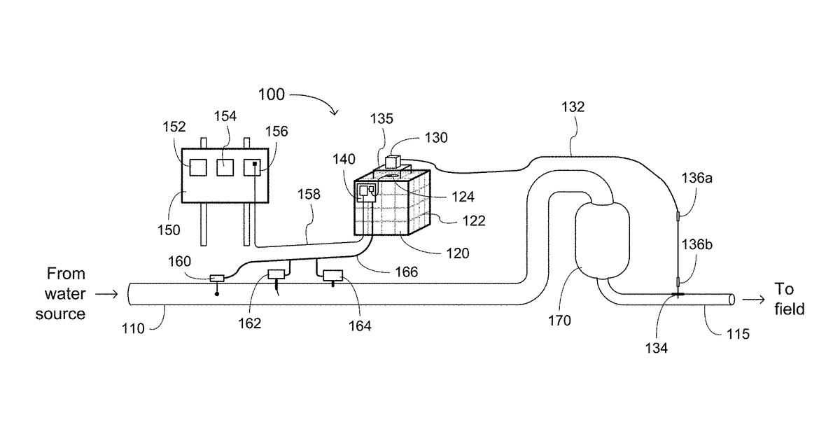 Patent drawing for Automated chlorinator, system including the same, methods of making and using the same, and software for implementing the method of using and controlling the chlorinator and system