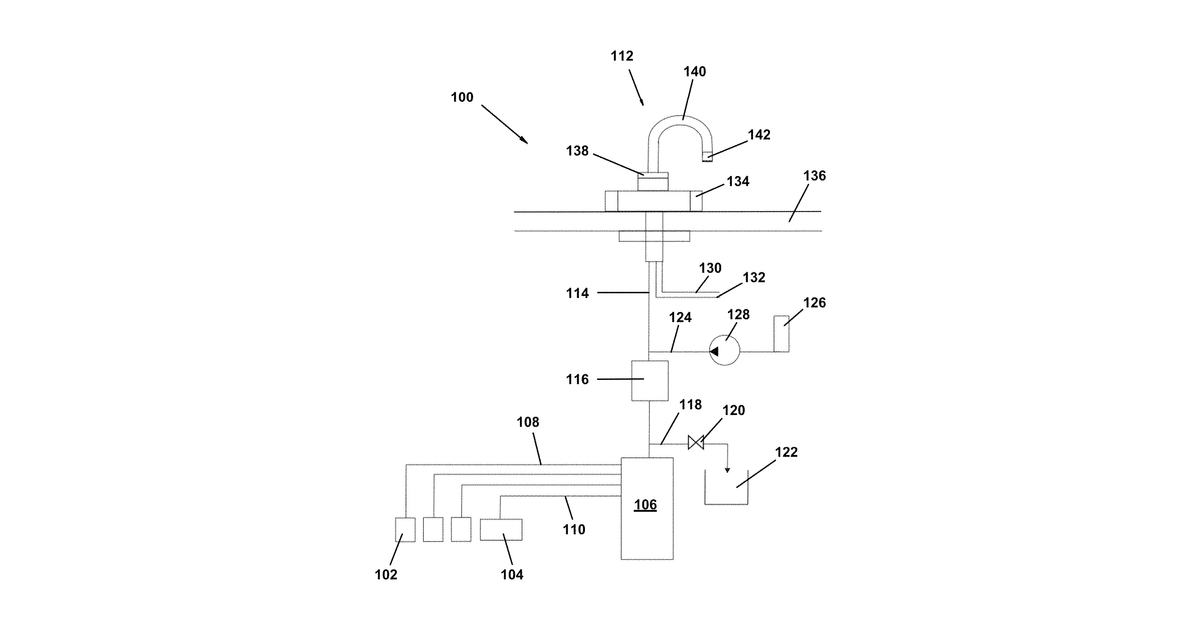 Patent drawing for Water-based liquid supply system