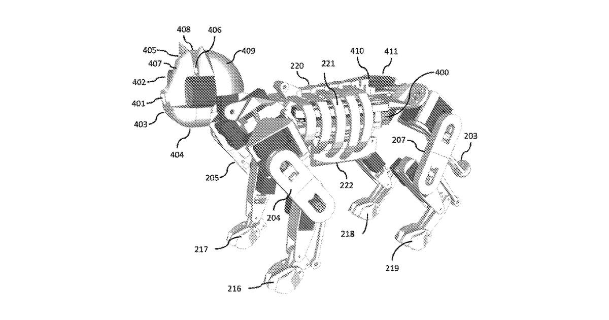 Patent drawing for Legged robots and methods for controlling legged robots
