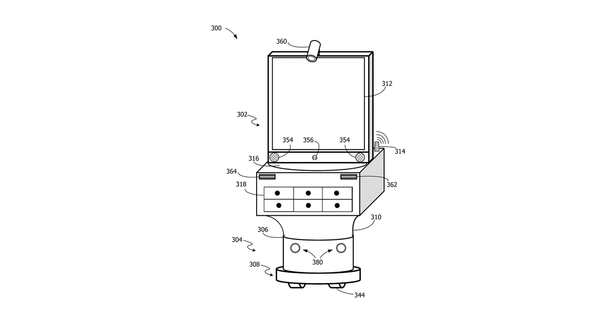 Patent drawing for Gaming service automation machine with drop box services