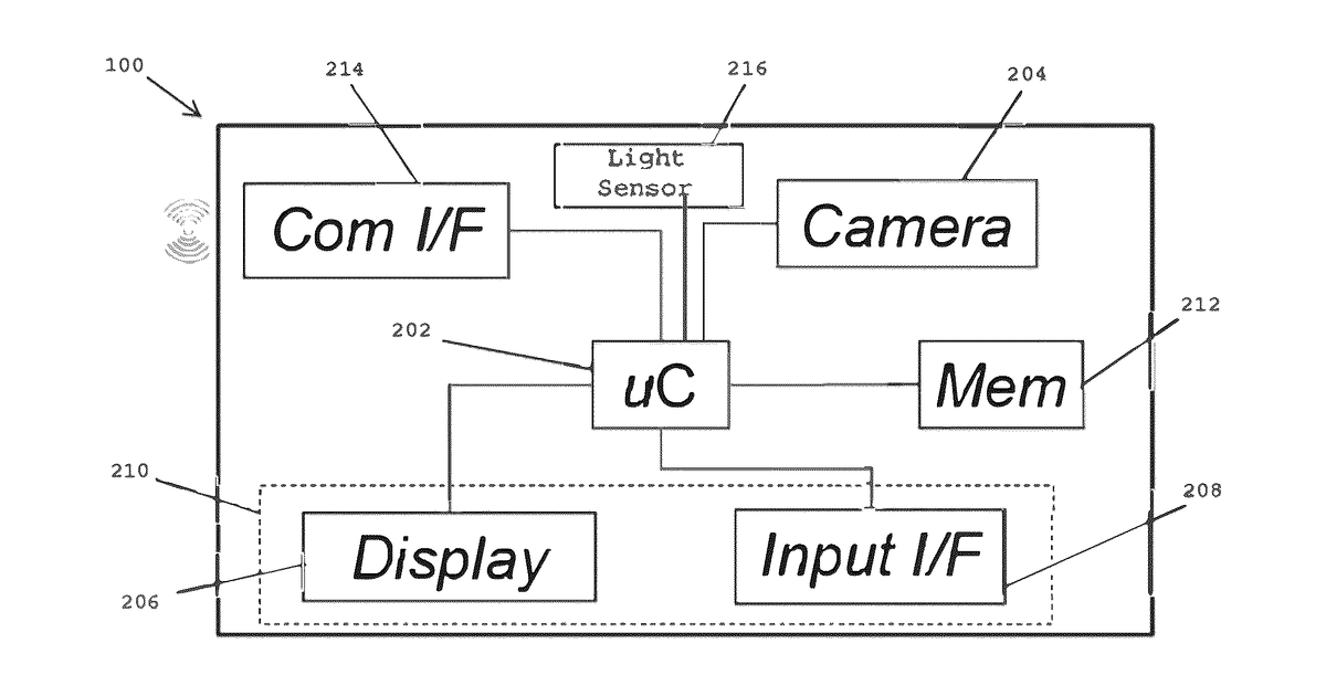 Patent drawing for Lighting and internet of things design using augmented reality