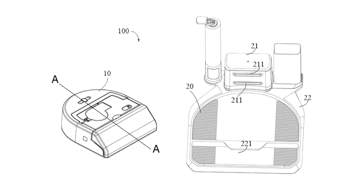 Patent drawing for Self-cleaning method for cleaning robot, cleaning robot, and cleaning system