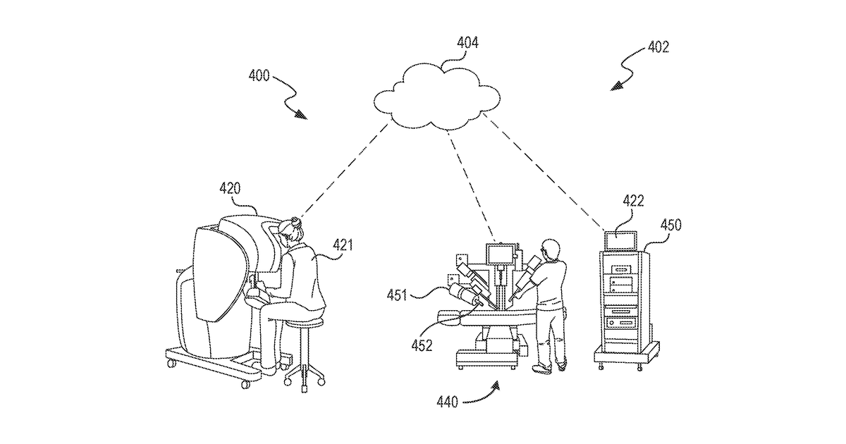 Patent drawing for Edge computing for robotic telesurgery using artificial intelligence