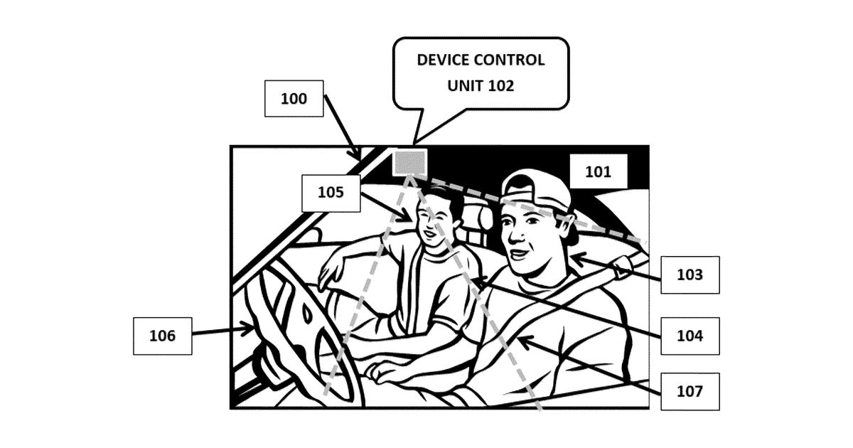 Patent drawing for Motor vehicle artificial intelligence expert system dangerous driving warning and control system and method