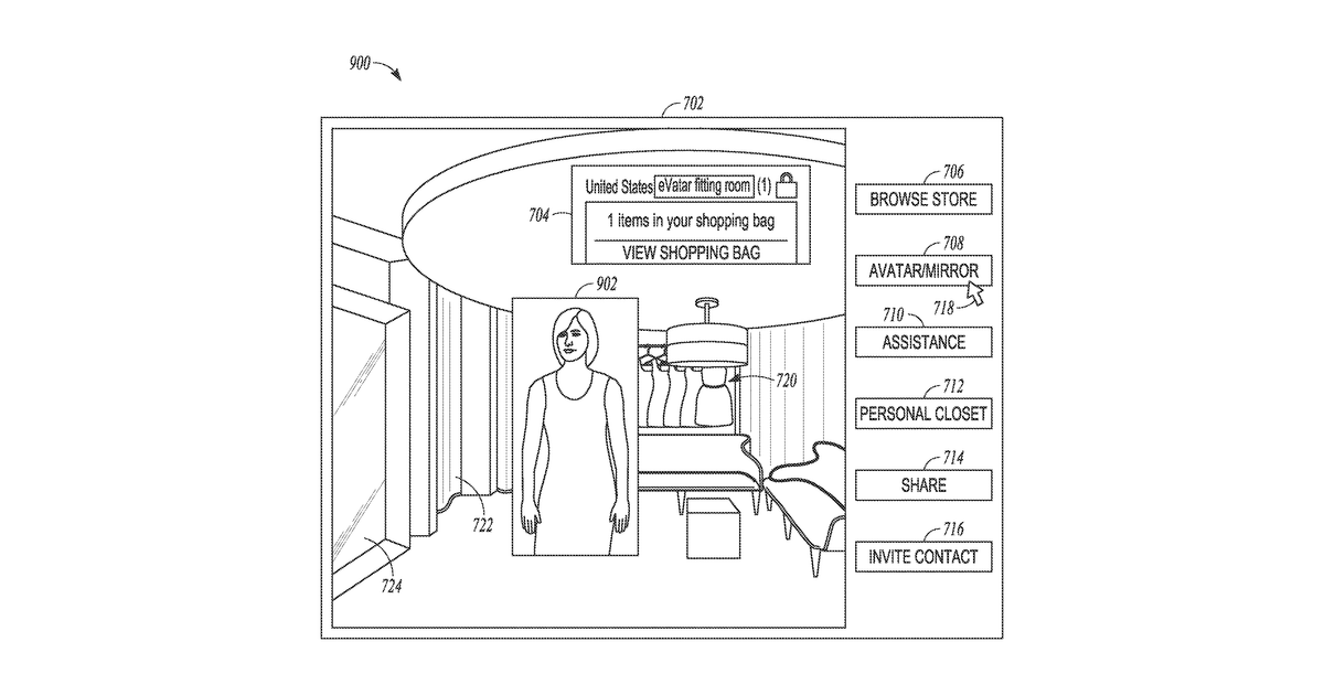 Patent drawing for Methods and systems for virtual fitting rooms or hybrid stores