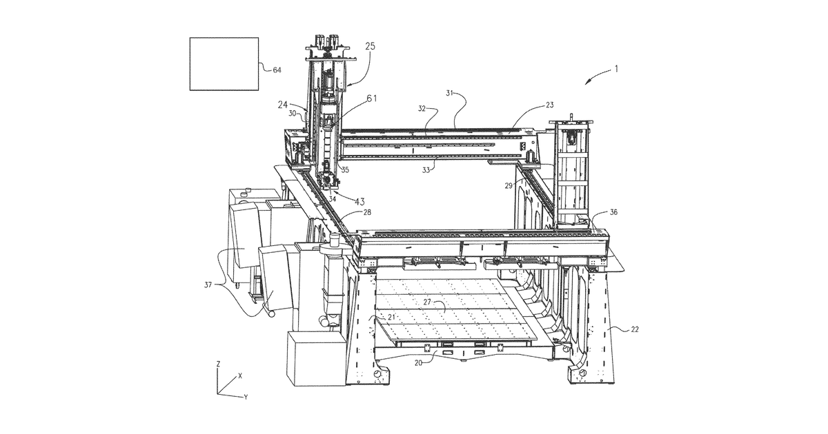 Patent drawing for Apparatus and method for printing large thermoplastic parts during additive manufacturing
