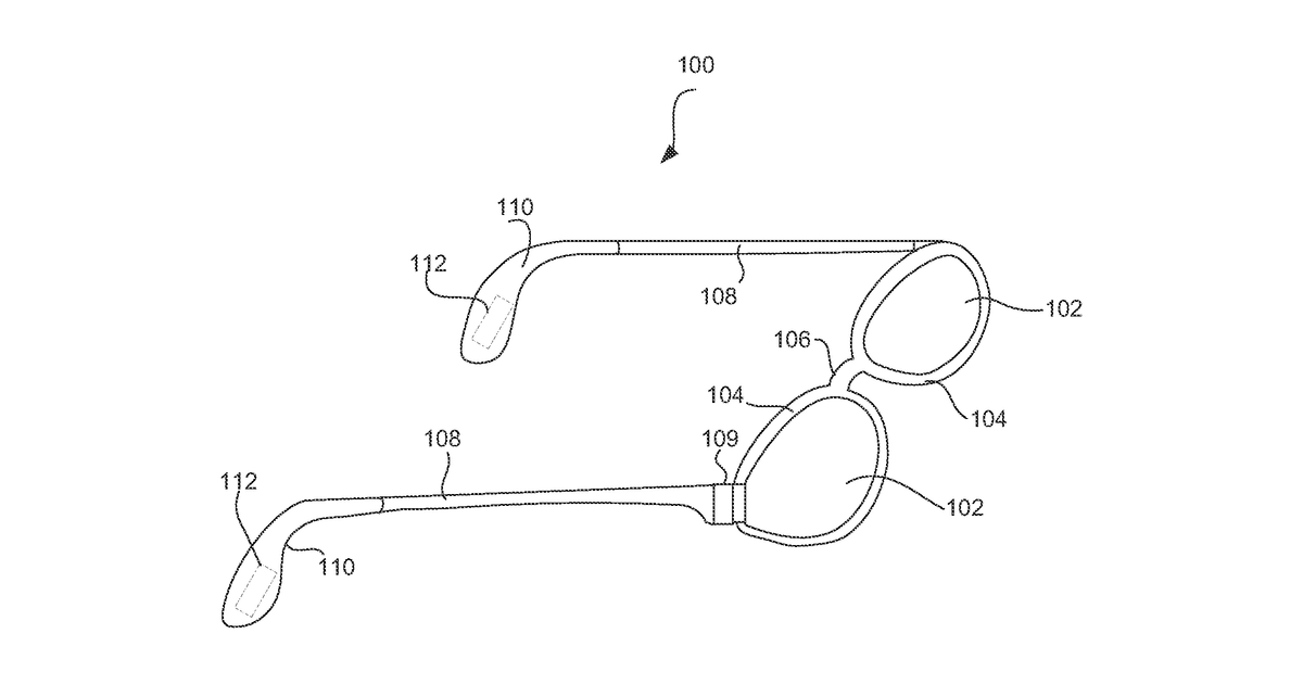 Patent drawing for Wearable audio system supporting enhanced hearing support