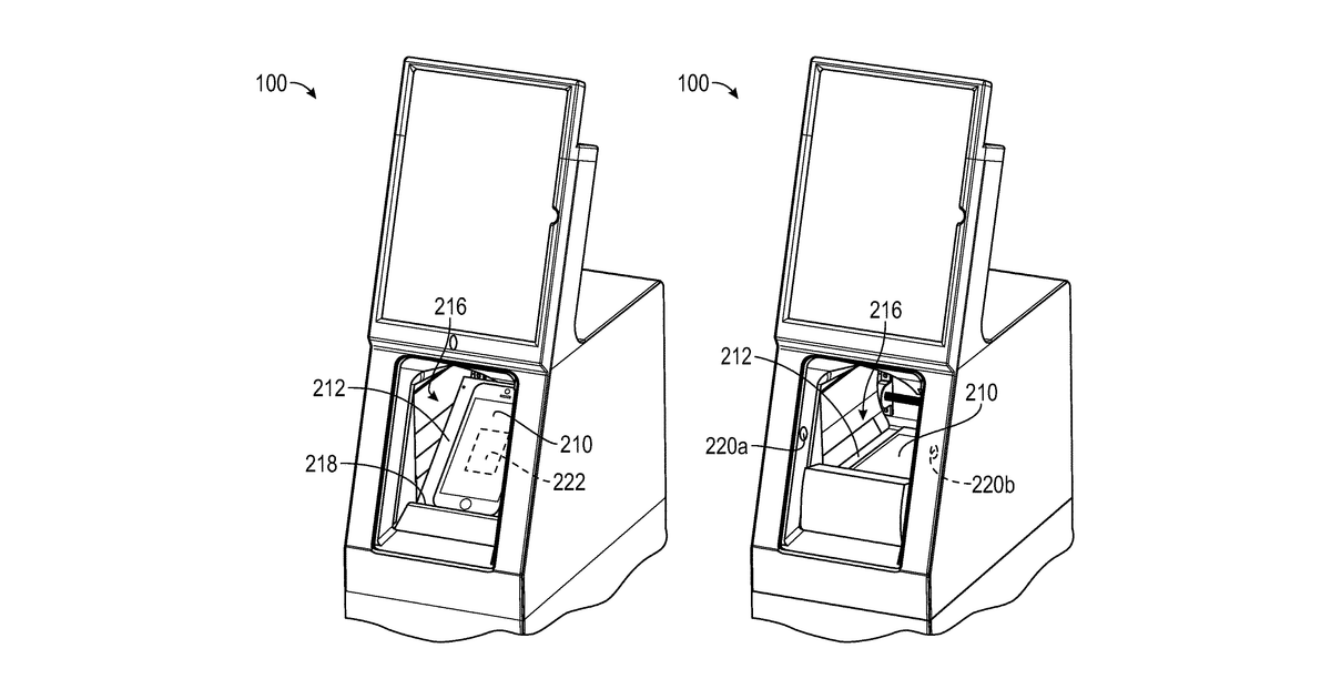 Patent drawing for Kiosk for evaluating and purchasing used electronic devices