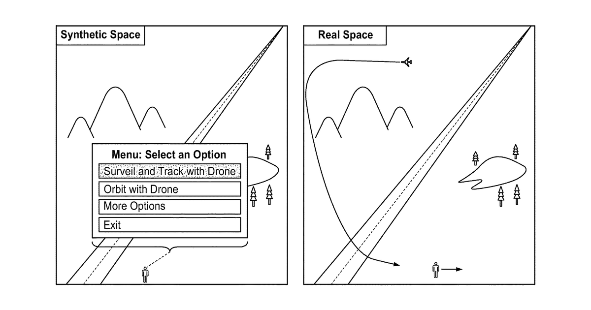 Patent drawing for Interactive virtual interface