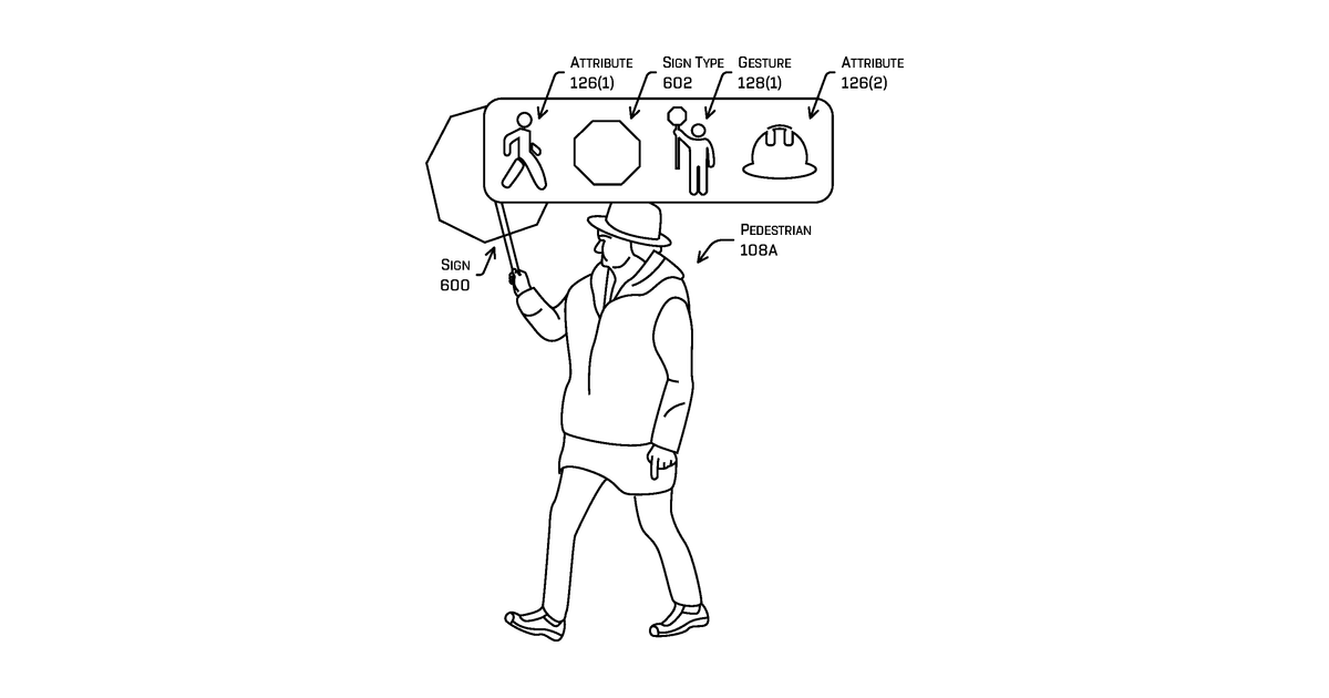 Patent drawing for Machine-learned model training for pedestrian attribute and gesture detection