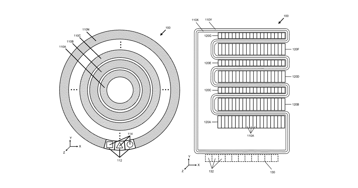 Patent drawing for Coordinated conveyers in an automated system