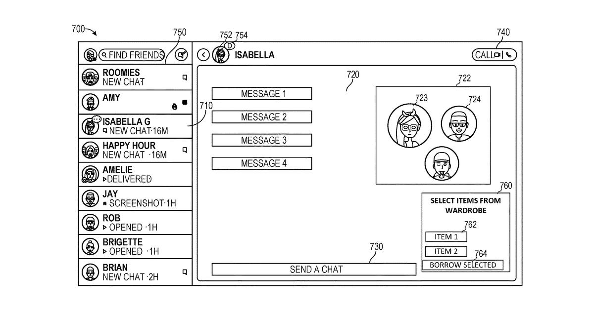 Patent drawing for Virtual wardrobe AR experience