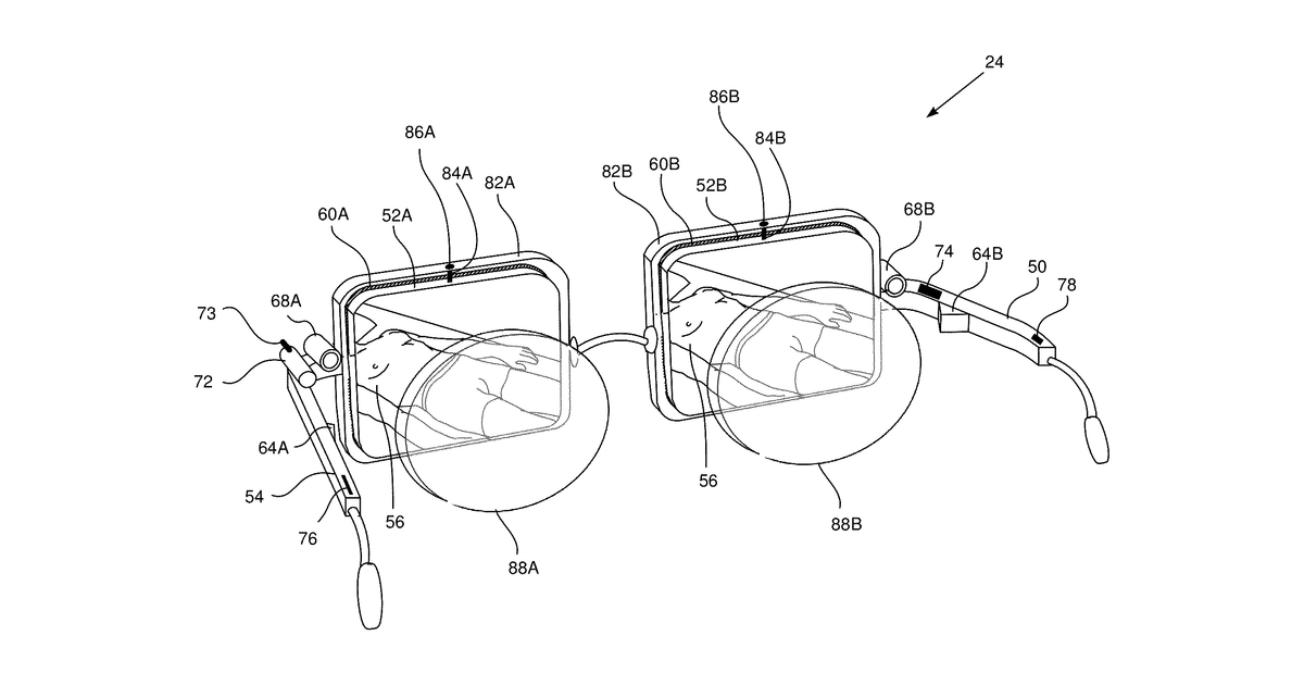 Patent drawing for Head-mounted augmented reality near eye display device
