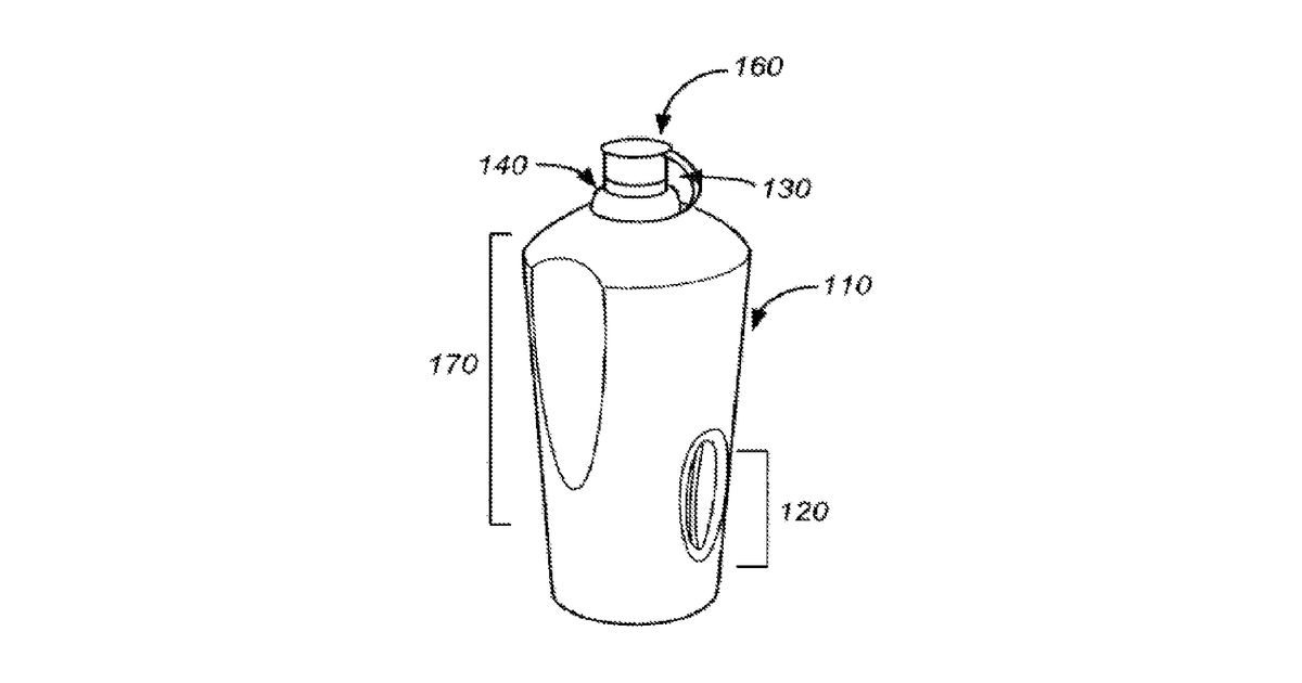 Patent drawing for Containers for holding materials