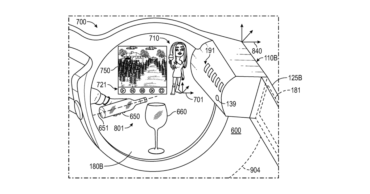 Patent drawing for Virtual tastings and guided tours for augmented reality experiences