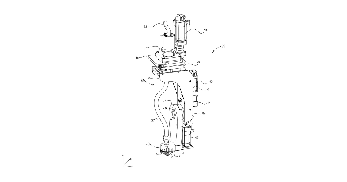 Patent drawing for Apparatus and methods for fabricating components