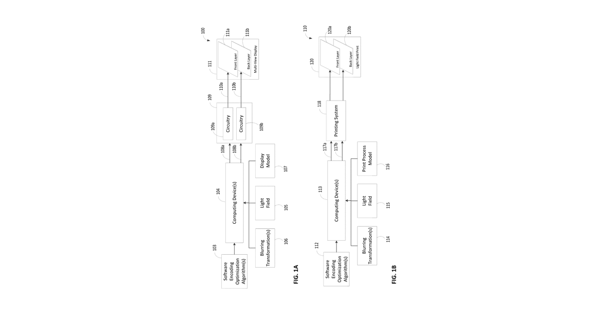 Patent drawing for Multi-view displays and associated systems and methods