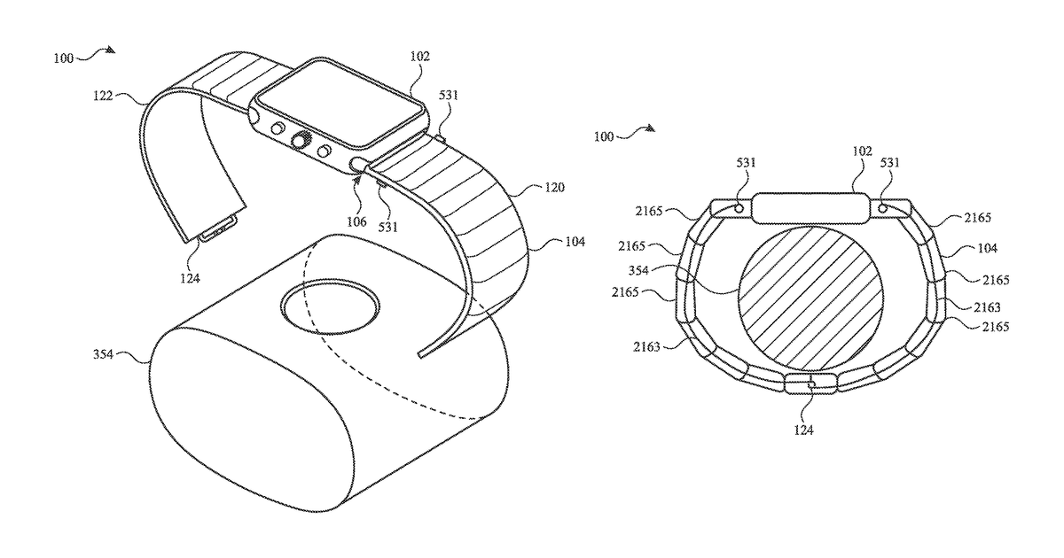 Patent drawing for Watch having a release mechanism