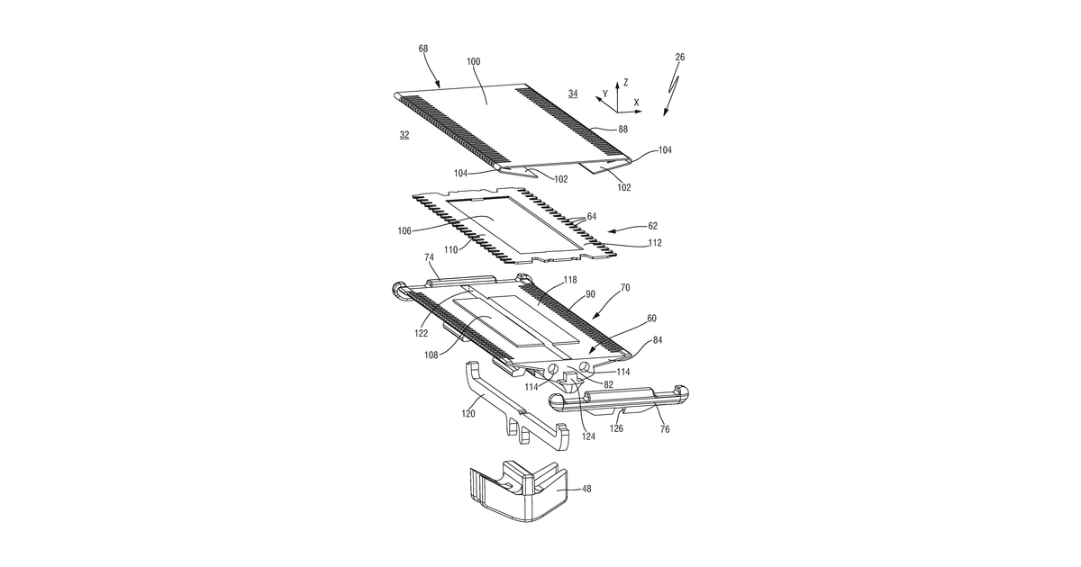 Patent drawing for Stationary blade, blade set, and manufacturing method