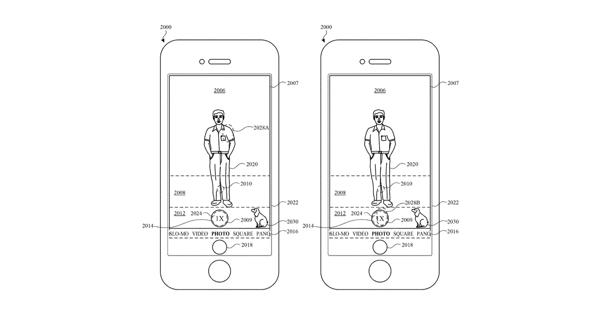 Patent drawing for User interface for camera effects