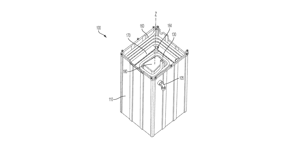 Patent drawing for Chiller for cooling a beverage