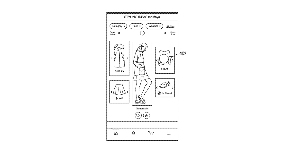 Patent drawing for Real-time interactive outfit recommendation