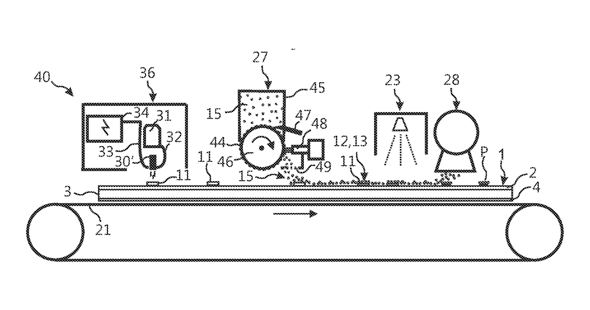 Patent drawing for Method of forming a digital print with dry powder