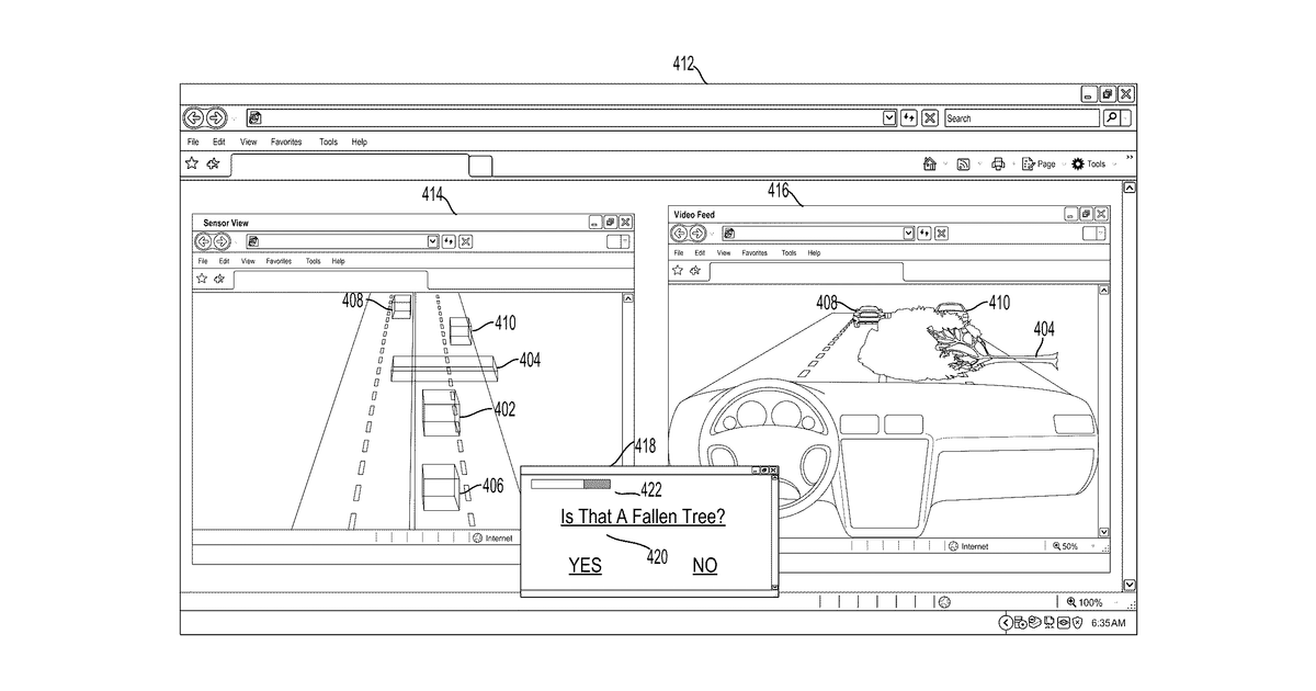 Patent drawing for Assisted perception for autonomous vehicles